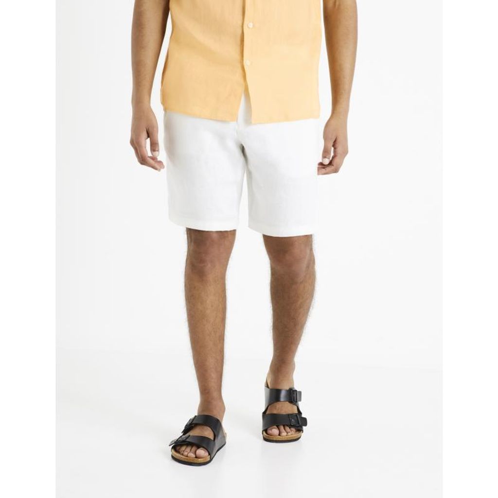 Weiße Herrenshorts aus Leinen Celio Dolinusbm 1124685__40