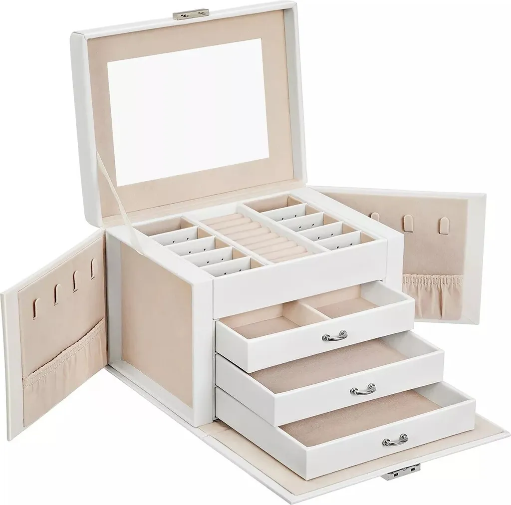 Coffret à bijoux blanc 4 tiroirs avec intérieur velours In And OutdoorMatch