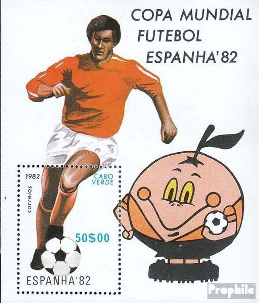 Briefmarken Kap Verde 1982 Mi Block5 (kompl.Ausg.) postfrisch Fußball-WM 1982 in Spanien