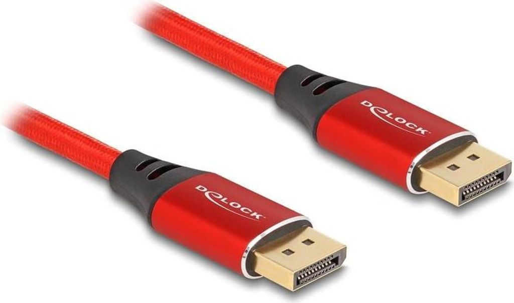 Delock DisplayPort-Kabel 16K @ 60Hz, 1m - Rot