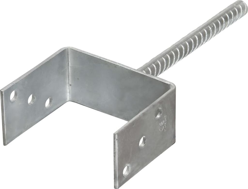 vidaXL Pfostenträger 6 Stk. Silbern 12×6×30 cm Verzinkter Stahl
