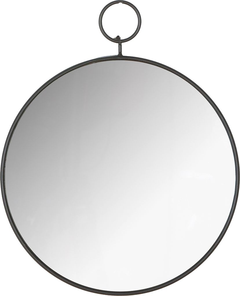 Gilde Spiegel, "Round", Metall, Spiegelglas, schwarz, VE 3, Image du produit 