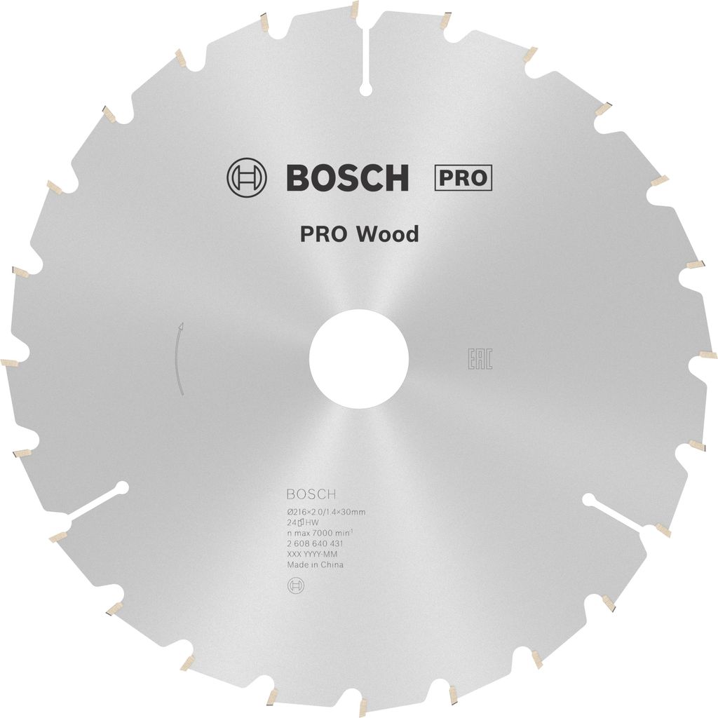 Lame de scie circulaire PRO Wood Bosch 216 x 30 mm 24 WZ HM Image du produit 