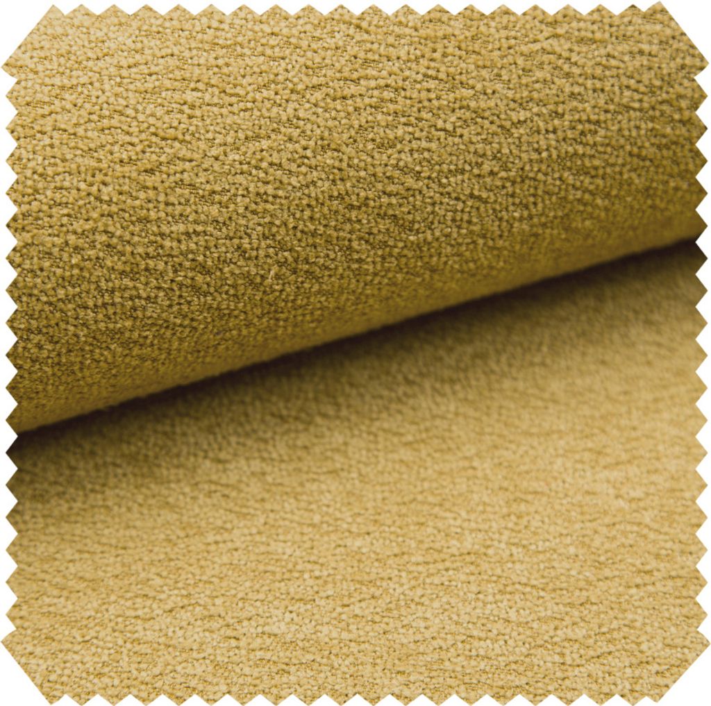 novely MOERS - Feiner Bouclé-Polsterstoff - Robuster Möbelstoff - Pflegeleichte Meterware 1lfm - Farbe: 09 Senfgelb
