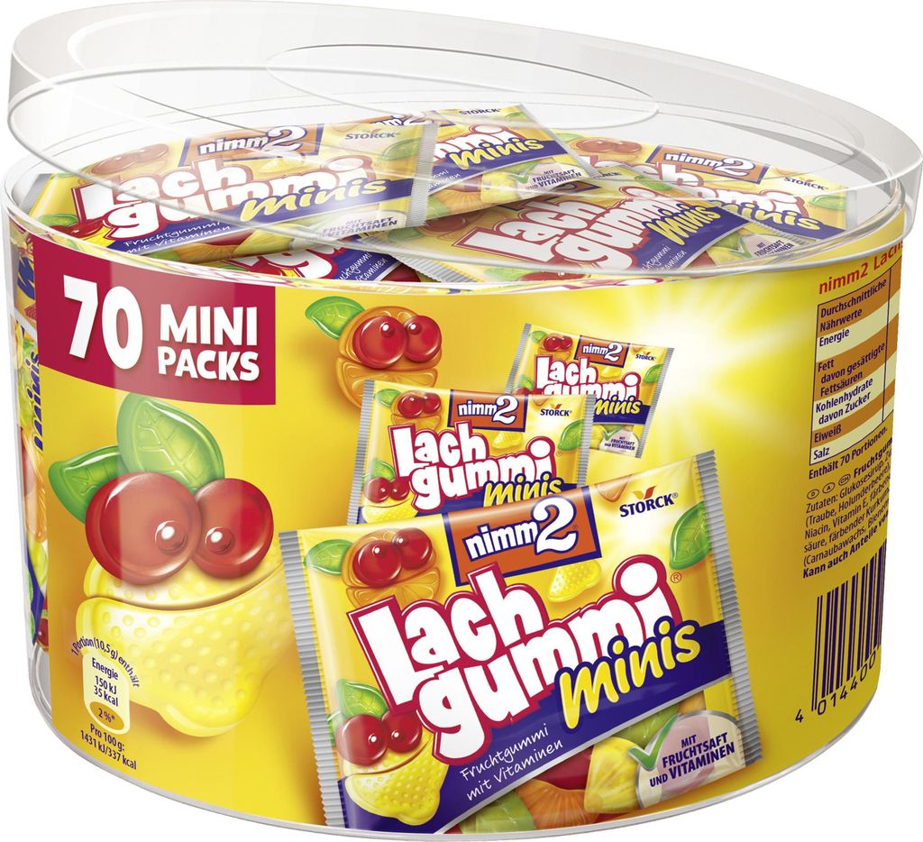 nimm2 Fruchtgummi Lachgummi minis 385595-00 70St Produktbild 
