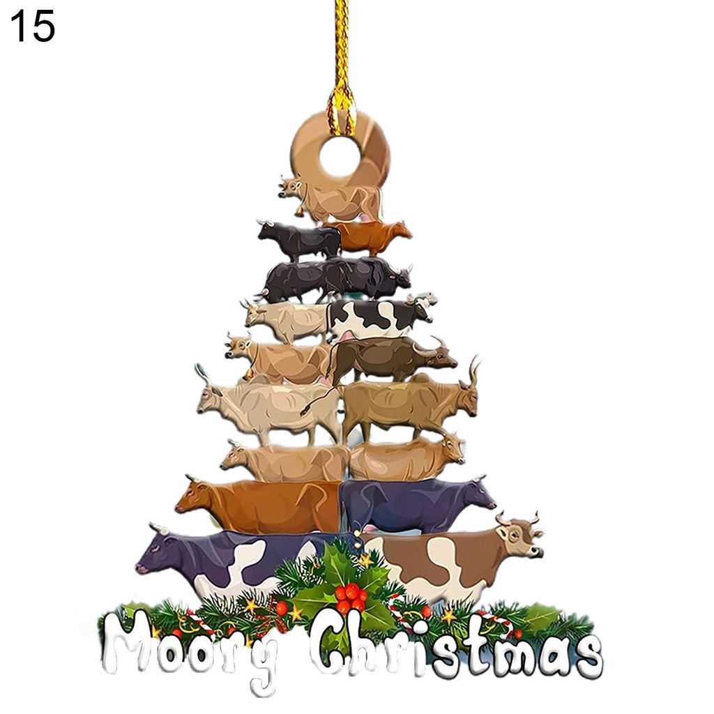 Hanging Anhänger Weihnachtserie Muster wetterfeste Holztür Dekoration Schild Kinder Geschenk-15