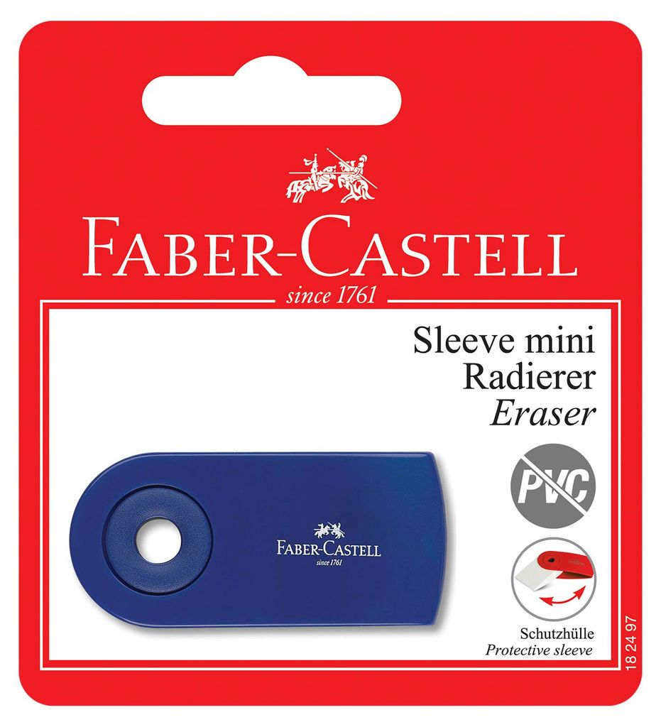 Faber Castell Radierer Sleeve 54x24x10 mm schwarz Blister Produktbild 