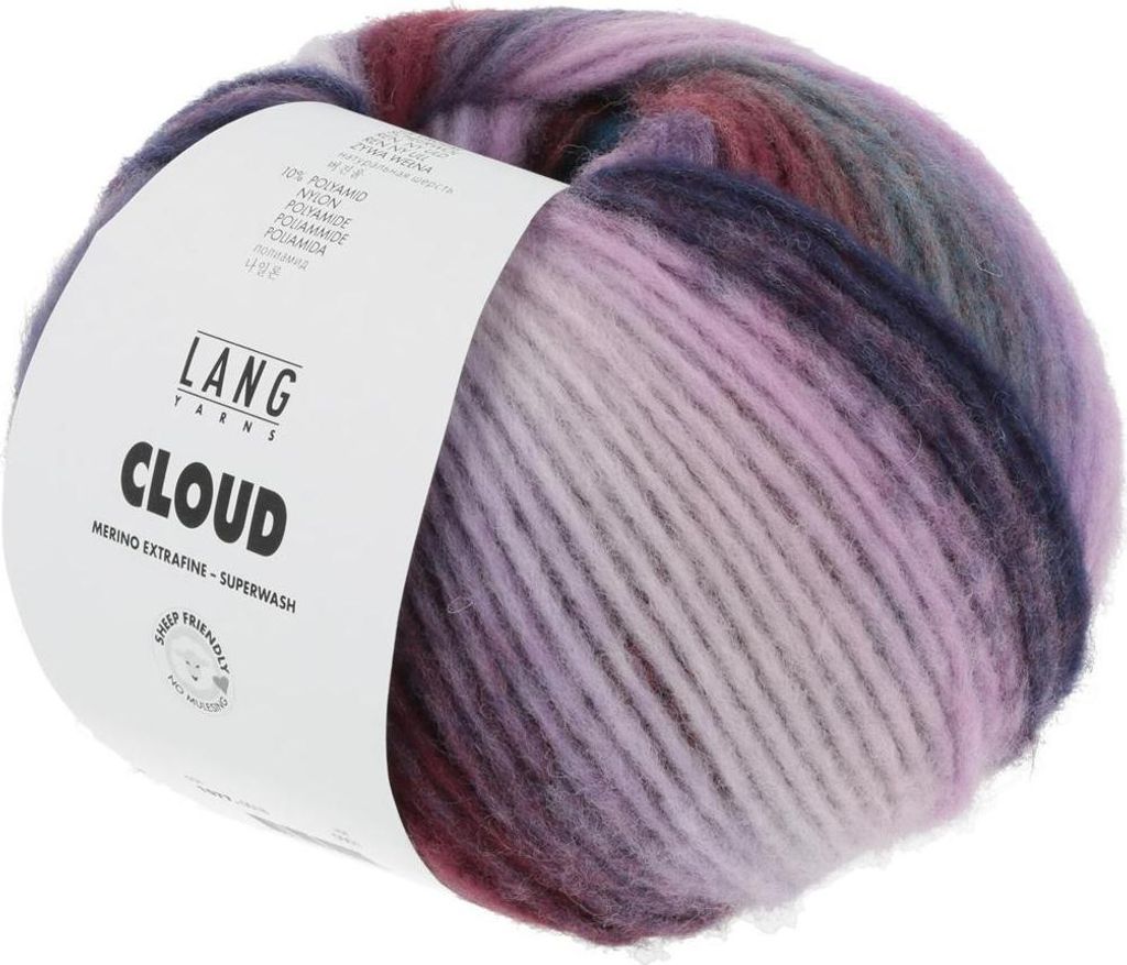 Lang Yarns - Cloud 0018 flieder petrol pink
