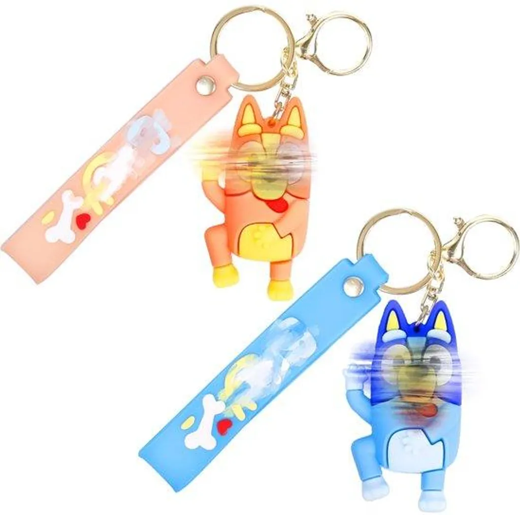 Porte-clés chien mignon lot de 2 avec pochette fantaisie pour sacs enfant