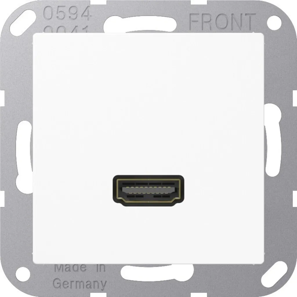 Solution HDMI Murale Jung MAA1112WW Blanc Alpin pour Finir vos Prises A 500