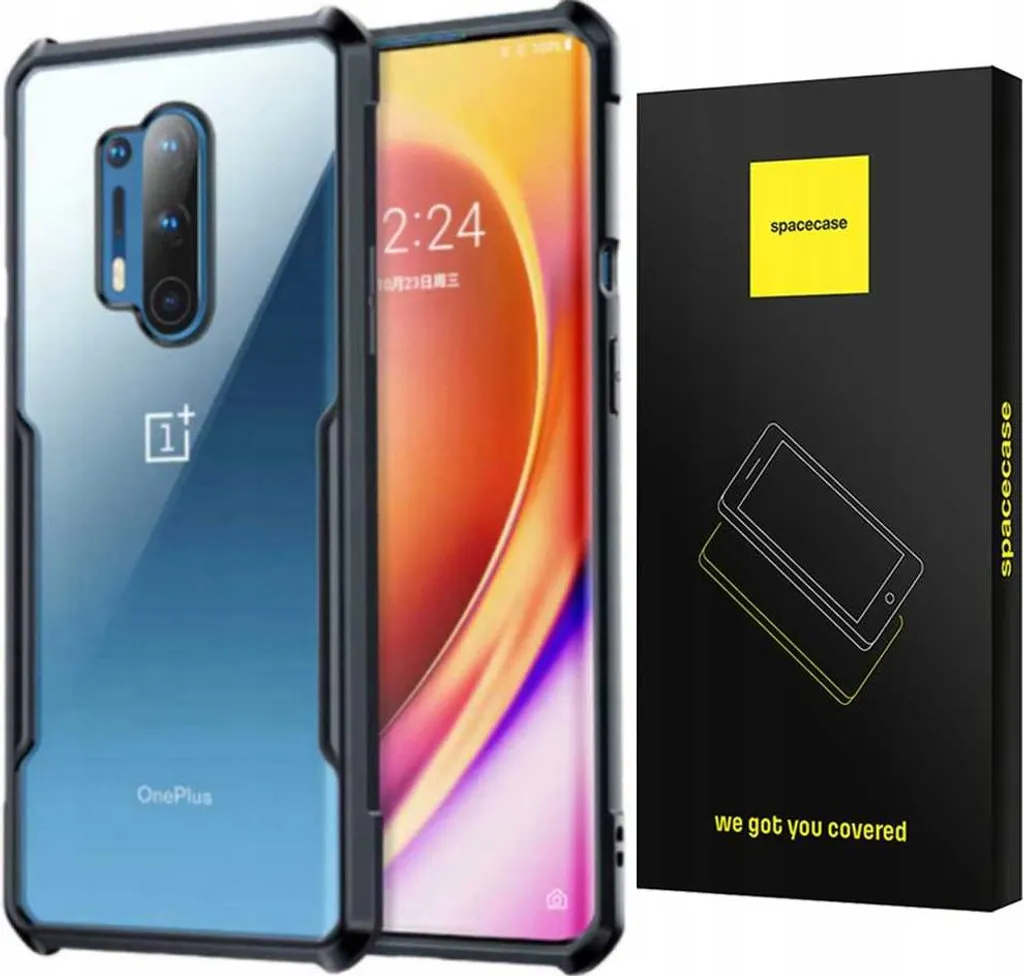 SPACECASE Étui Beetle pour OnePlus 8 Pro Noir - Coque de Protection G01