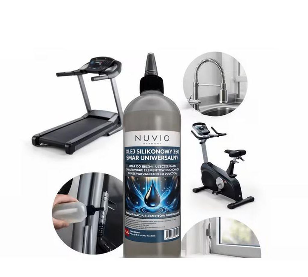 Silikonöl für Laufband Schmiermittel Laufbandgurt Pflege Schmierung Fitnessgeräte 1L Nuvio