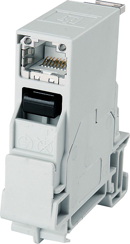 TELEGÄRTNER STX Tragschienen-Verbinder, RJ45 Modul A Cat.6A (ISO/IEC)