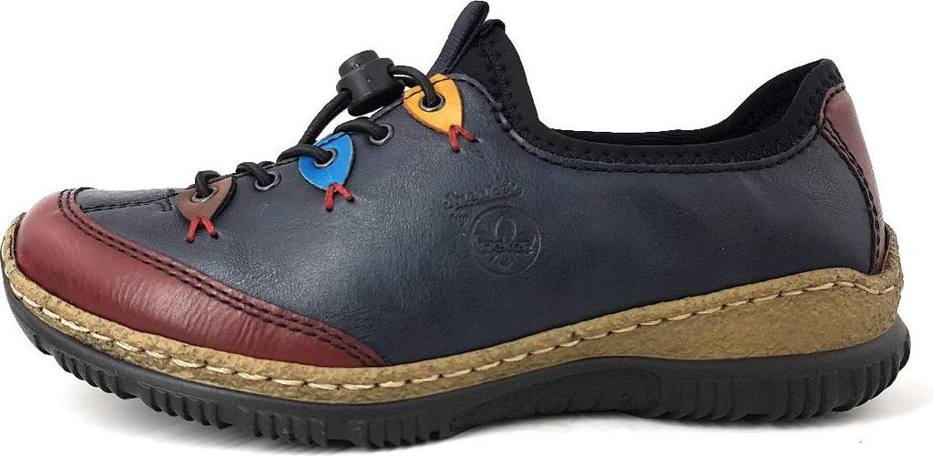 Rieker Damen Sneaker mehrfarbiger Slipper mit Produktbild 