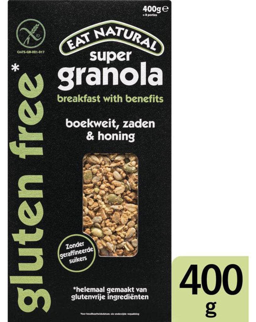 Eat Natural Super Granola Glutenfrei 400g – Knuspriges, Produktbild 