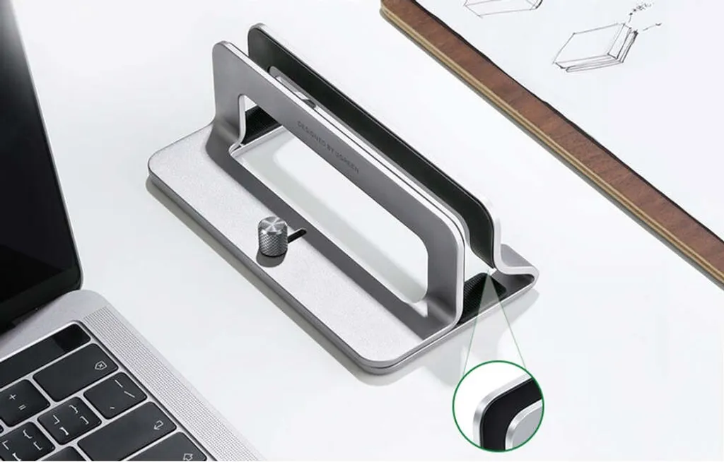 Support Vertical PC Portable Aluminium Ajustable avec Base Thermique Stable - 21