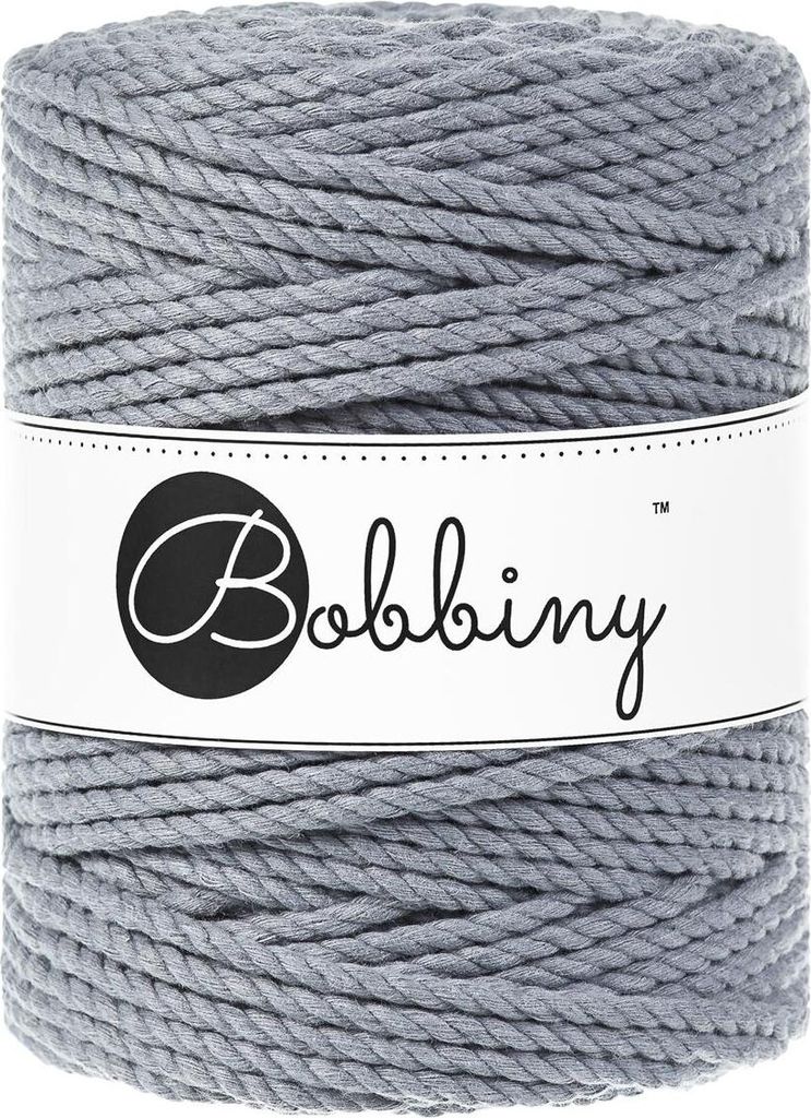 Bobbiny 3PLY Macramé Rope 5 mm 100 m Steel Schnur