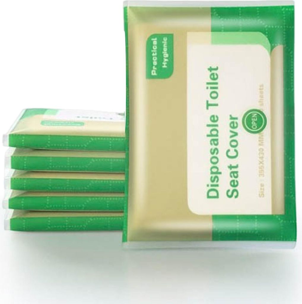60 Stück Einweg-Toiletteneinlagen, Einweg-Toilettenschüssel-Einlagen, biologisch abbaubare Toilettensitzbezüge aus Papier, einzeln verpackt für...
