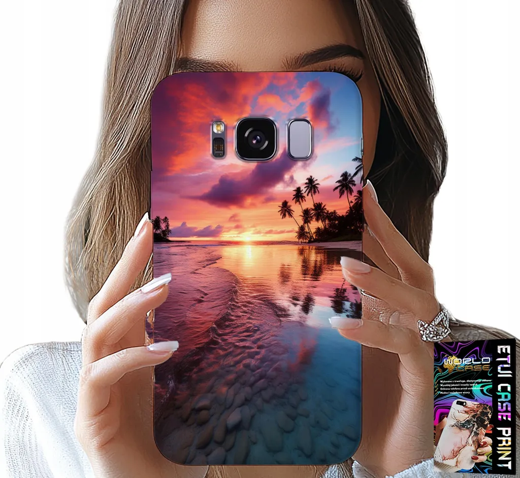 Custodia Samsung S8 Spiaggia Vacanza Isola - Set Cover e Pellicola