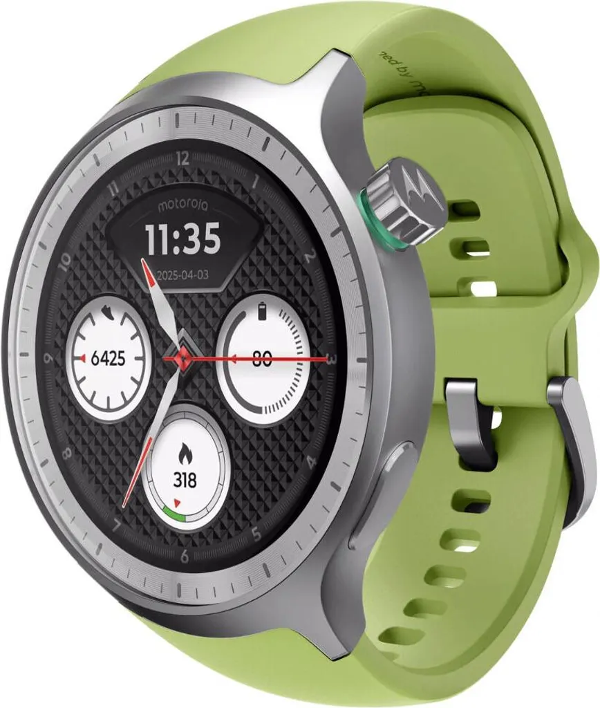 Montre Motorola Argenté 1,43" : Écran Lumineux et Design Premium Chic