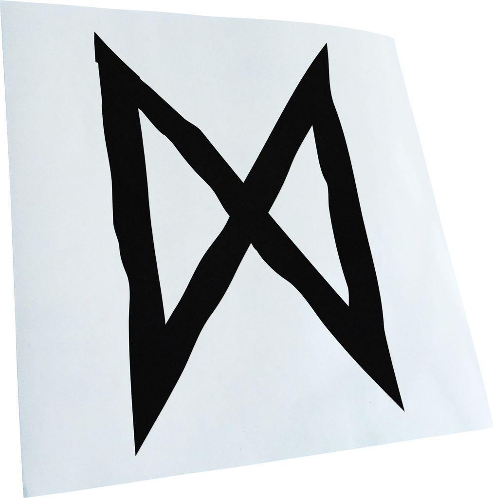 Kiwistar - Autoaufkleber - Futhark DAGAZ Rune - Neon Matt - Aufkleber für Auto Kfz Fahrrad, LKW, Truck Mofa