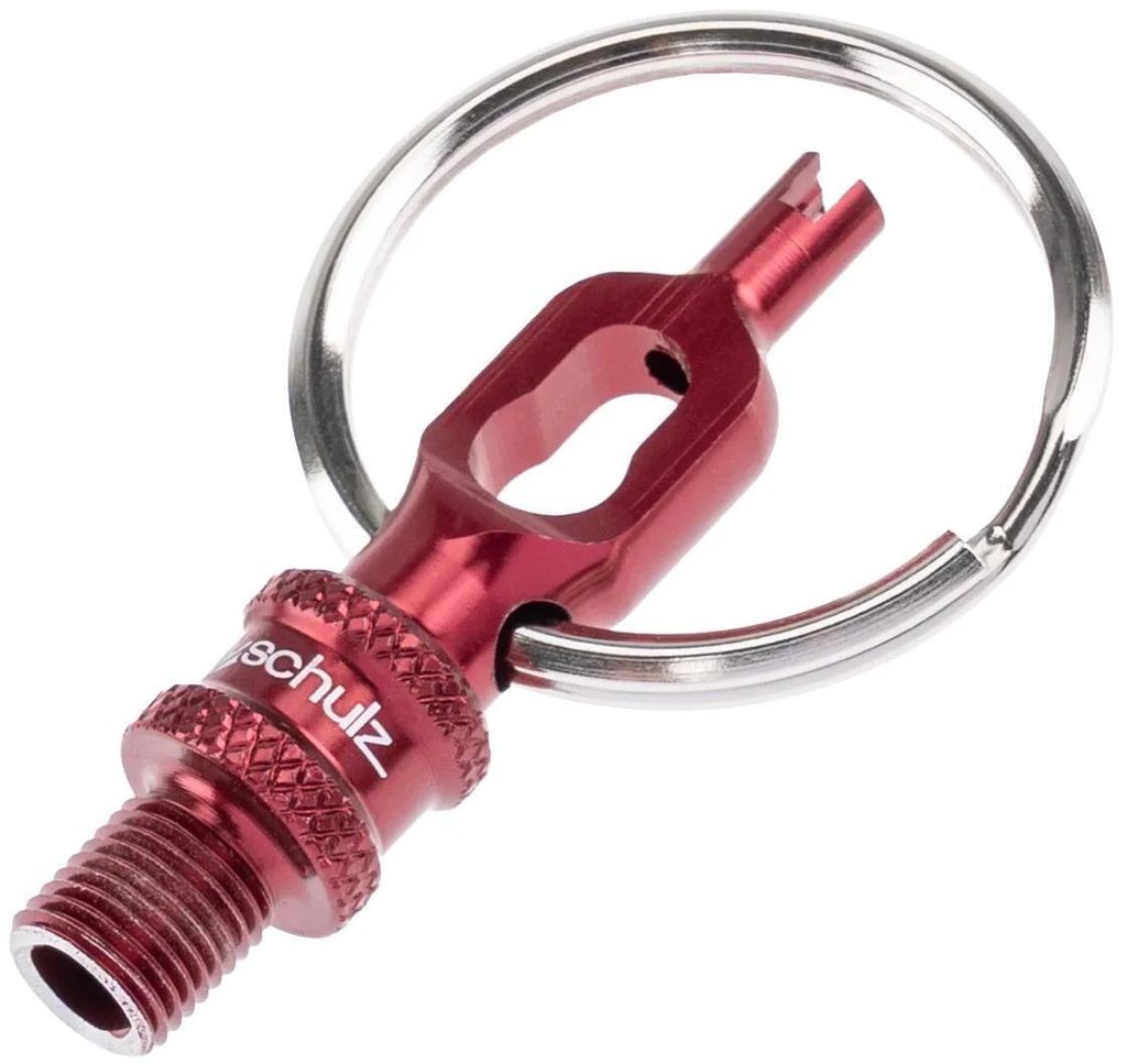 BY,SCHULZ Ventiladapter "V.5" Aluminium eloxiert, rot