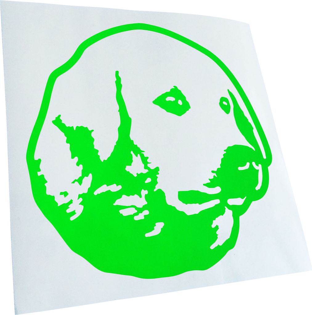 Kiwistar - Autoaufkleber - Kuvasz Hund - Neongrün - 50x50cm - Aufkleber für Auto, Laptop, Fahrrad, LKW, Motorrad Mehrfarbig JDM Decal Racing