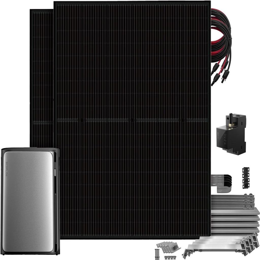 EcoFlow STREAM Pro 900W 1,92kWh All-in-One Balkonkraftwerk mit Smart Meter Balkongeländer