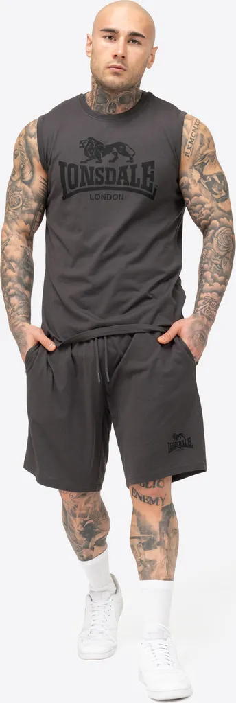 Completo Lonsdale ALLANTON 4XL Antracite | Canotta e Pantaloncini Gym