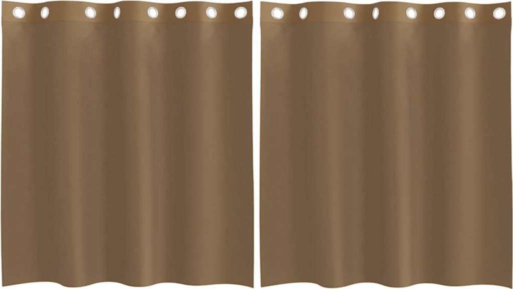 vidaXL Voile Vorhänge mit Ösen 2 Stk. Hellbraun