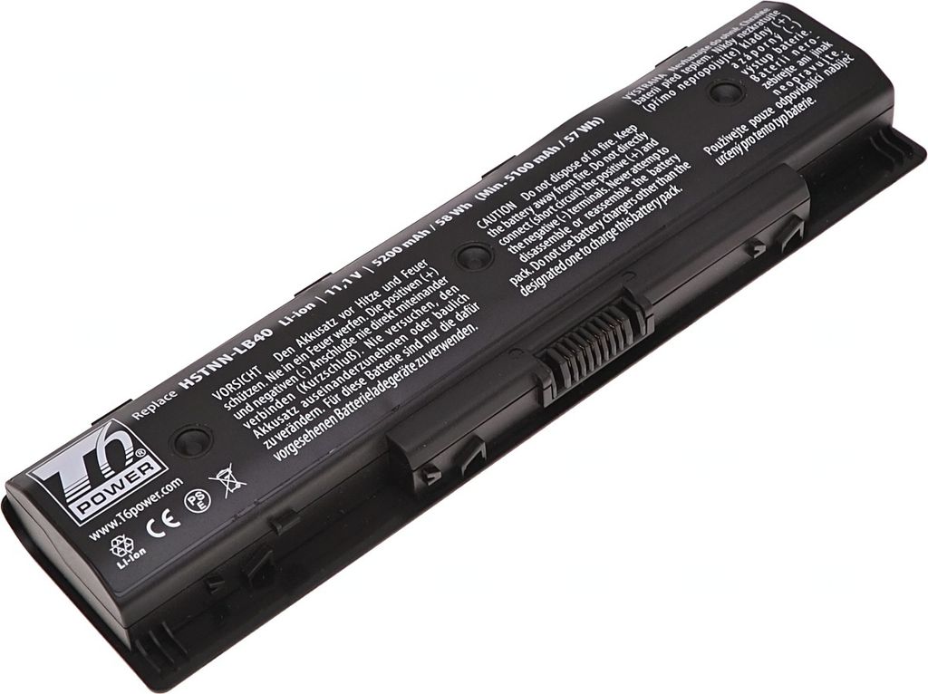 T6 Power Akku für Hewlett Packard Pavilion 15-e090 serie, Li-Ion, 11,1 V, 5200 mAh (58 Wh), schwarz