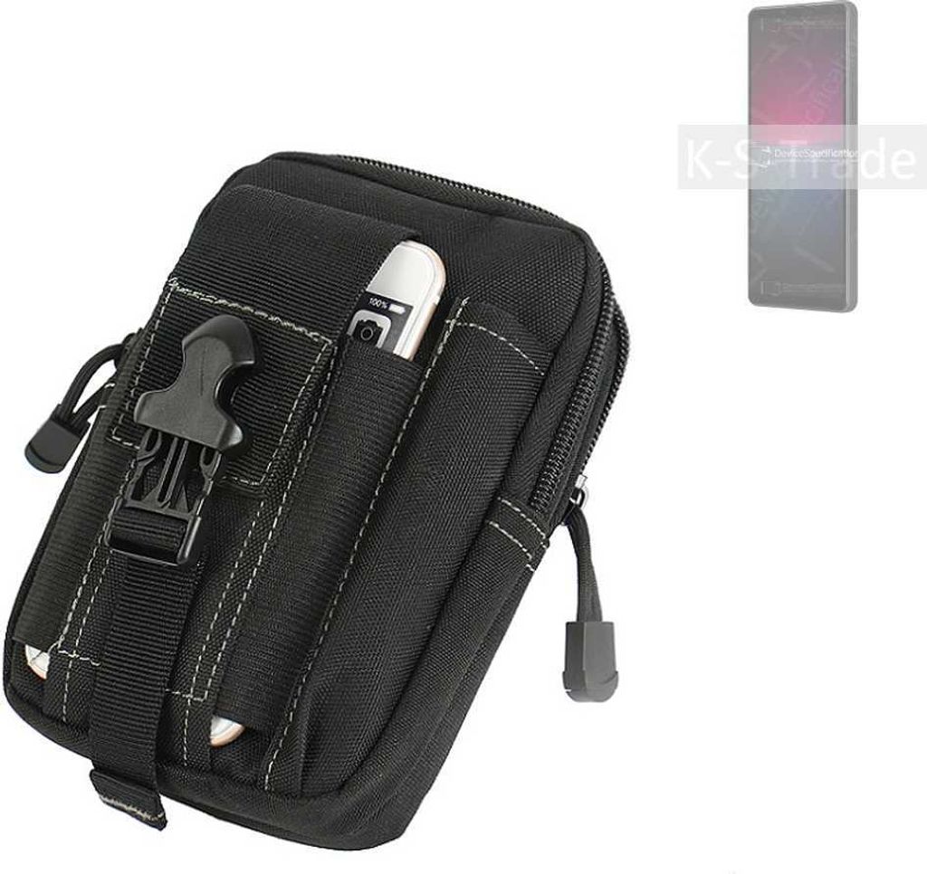 K-S-Trade Gürtel Tasche kompatibel mit Sony Xperia 10 IV Gürteltasche Holster Schutz Hülle Handy Hülle Smartphone outdoor Handy-Hülle schwarz