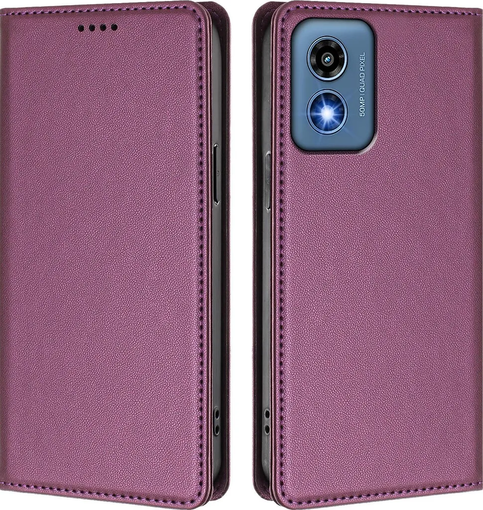 Cover Viaggio Moto G 5G 2024 Viola: Custodia a Libro Magnetica