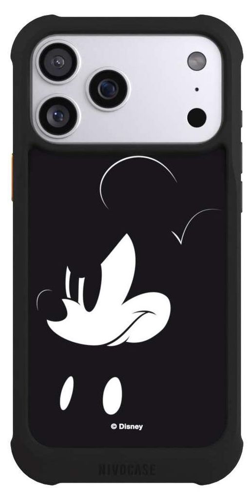 NIVOCASE Hülle für Apple iPhone 17 Pro Max Stoßfeste Handyhülle NIVOmax Case Schwarz Disney Mickey Mouse Offizielles Lizenzprodukt