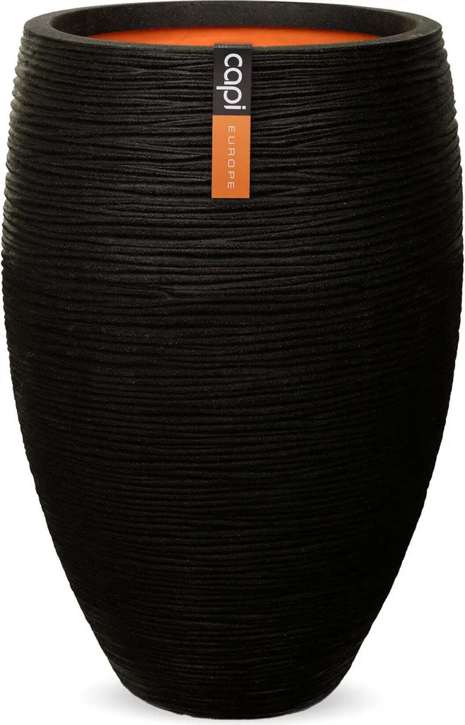 Capi Europe Rib NL Noir - Pot de Fleur Elegant Deluxe 38x58 KBLR1131