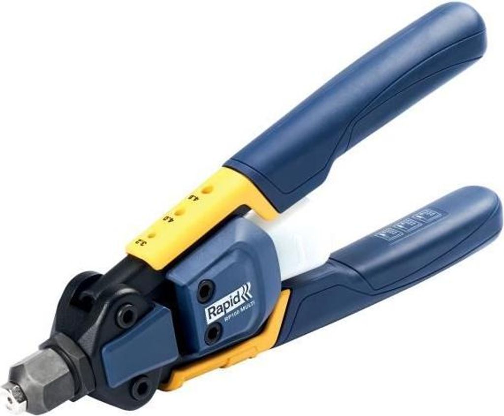 Nietzange Rapid RP100 Multi, Hebelwirkung, Für Aluminium & Edelstahl Nieten, 3.2mm bis 4.8mm, Inkl. 100 Nieten