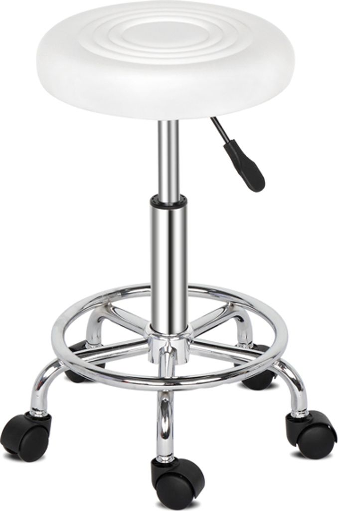 HMOREY Barhocker , Barstuhl Tresenhocker Küchenstühle Höhenverstellbar 360° drehbar -Weiß