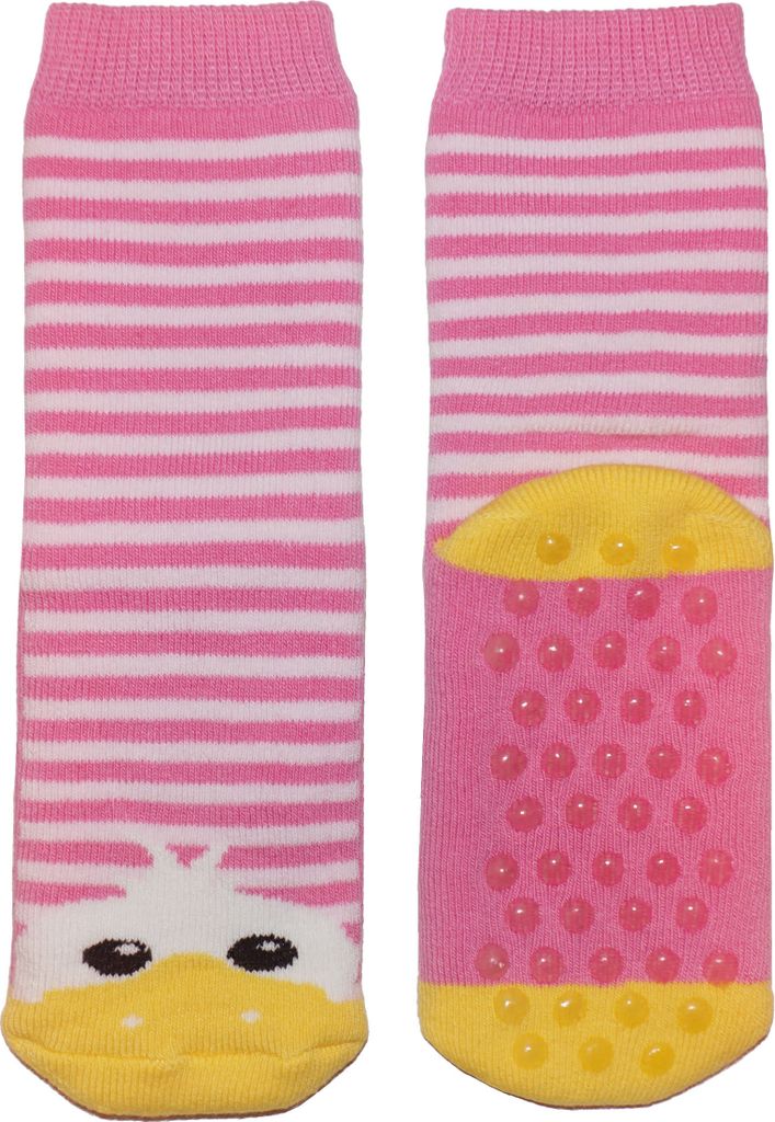 Baby und Kinder ABS Stoppersocken Enten Motiv Rosa Größe 23-26