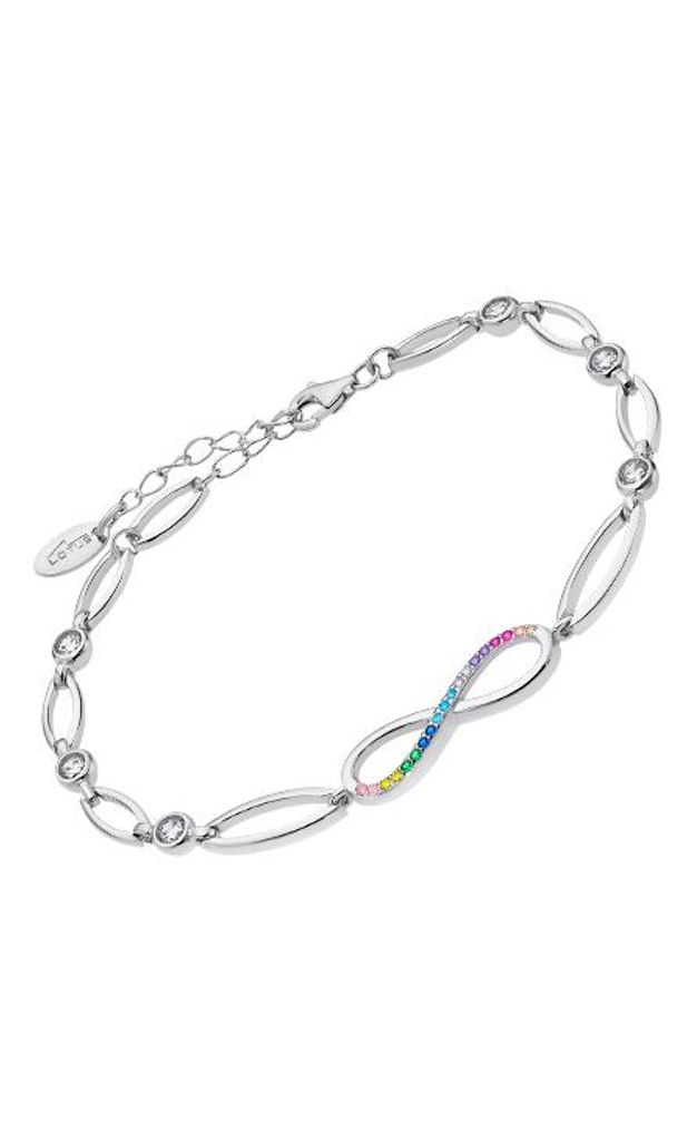 Lotus Silver Armband Infinity LP1872-2/2 Sterling Silber mit bunten Zirkonia