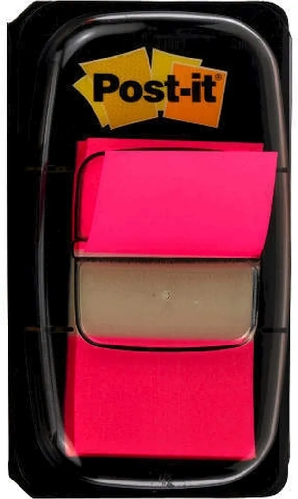 Post-it Index Rose 25,4 x 43,2 mm - 50 Marques-pages Adhésifs Repositionnables