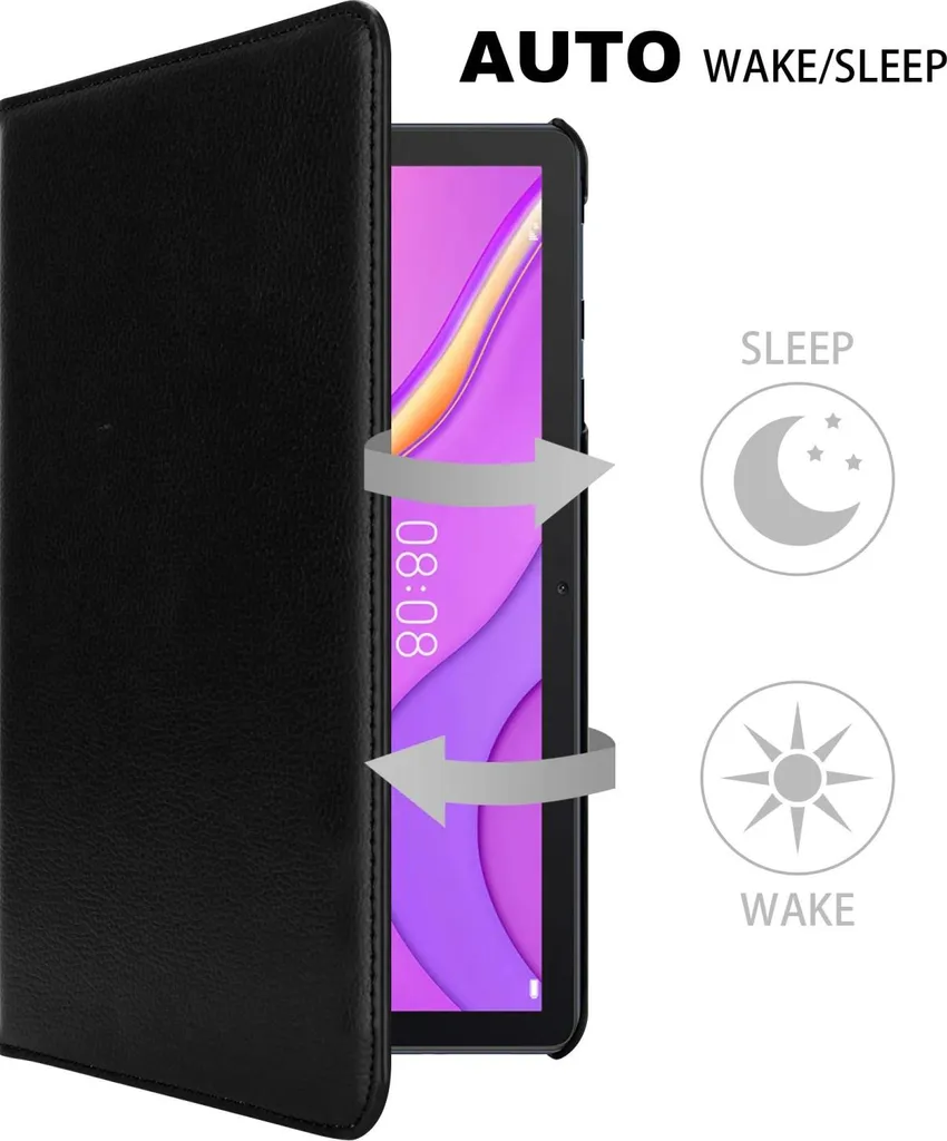 Yoedge Custodia Per Huawei MatePad T10/T10S 2020: Cover Flip In Pelle PU Con Funzione Stand, Stampa Margherita, Morbida E Sottile - 3