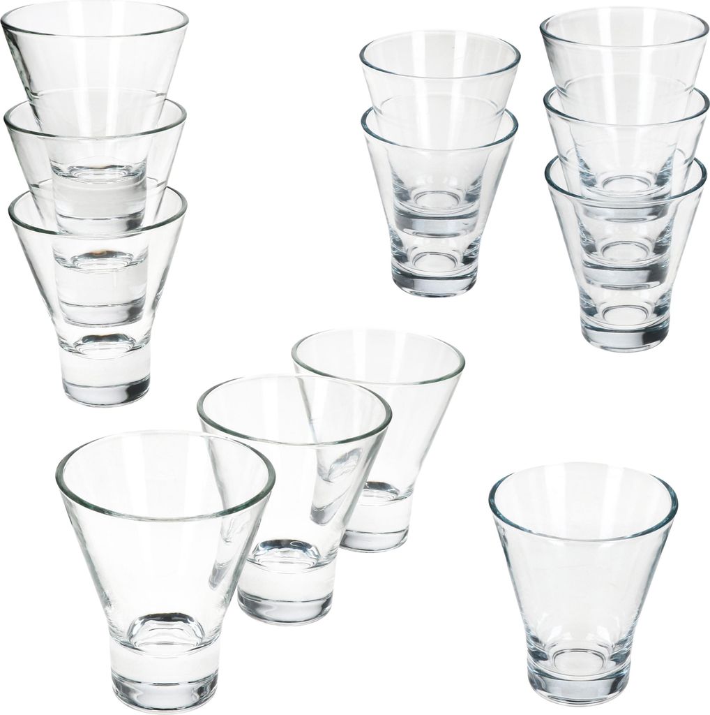 YPSI 12x Dessertgläser Glas 150ml & 170ml konisch Dessert Snacks Shots