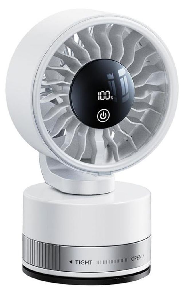 Wandventilator Saugnapf 4000mAh – 5 Stufen, Touch, Produktbild 