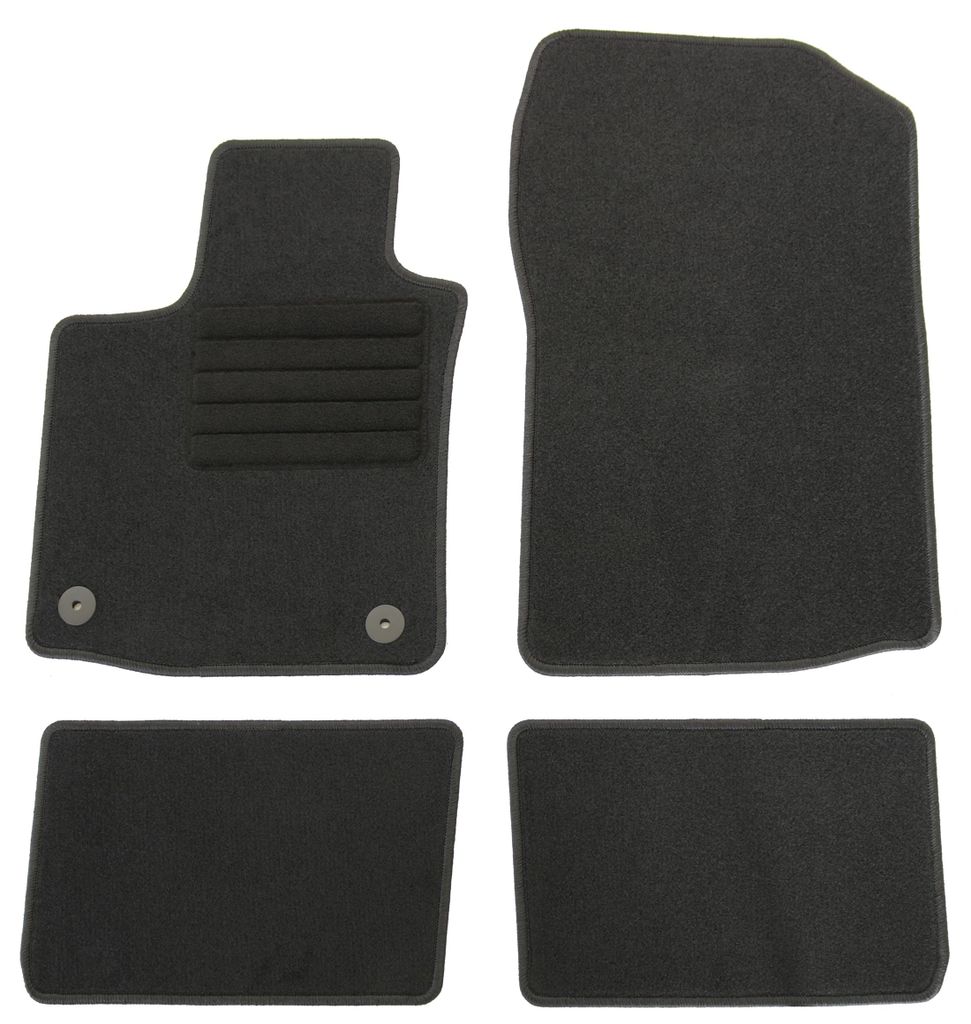 Fußmatten-Set für Renault Twingo 2, 09/2007-12/2011, 4-teilig, Schwarz