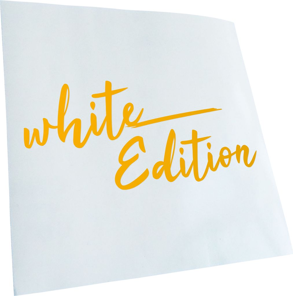 Kiwistar - Autoaufkleber - White Edition - Gelb - 40x18cm - Aufkleber für Auto, Laptop, Fahrrad, LKW, Motorrad mehrfarbig JDM Decal Racing