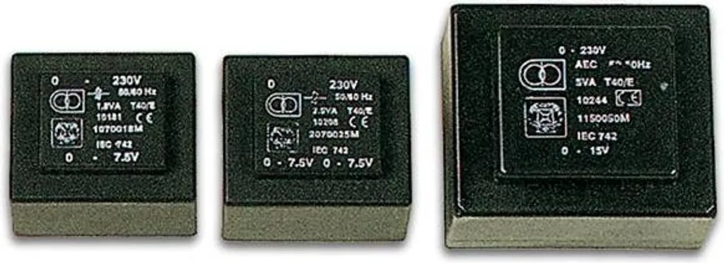 Velleman 2120025M Transformateur d'impression 2,5VA 2x12V de Précision - 2