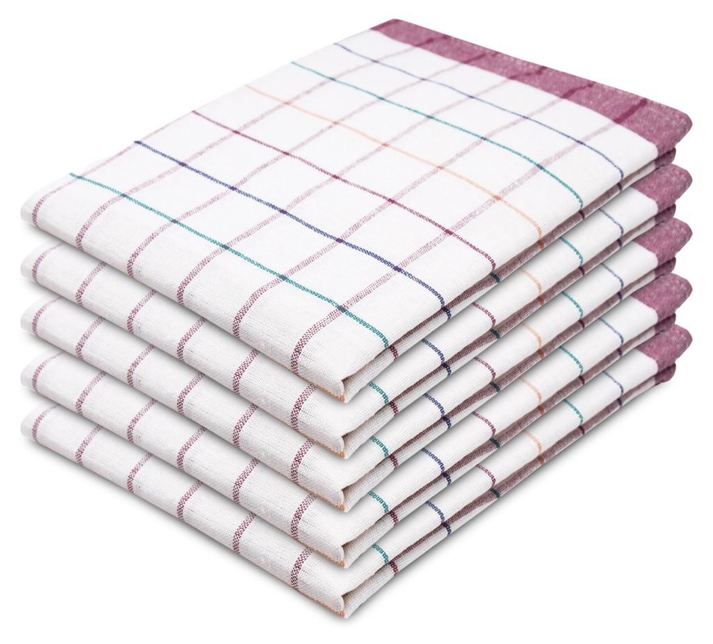 5er Set Geschirrtücher Baumwolle in 50x70 cm, saugstark und Produktbild 