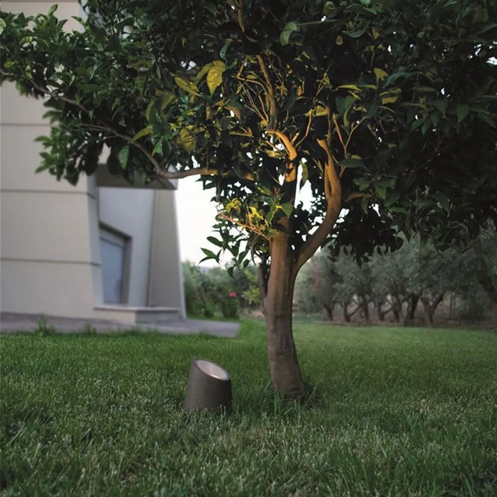 Faretto Esterno Nova Luce Fox Wallwasher Pietra Grigia GU10 IP65