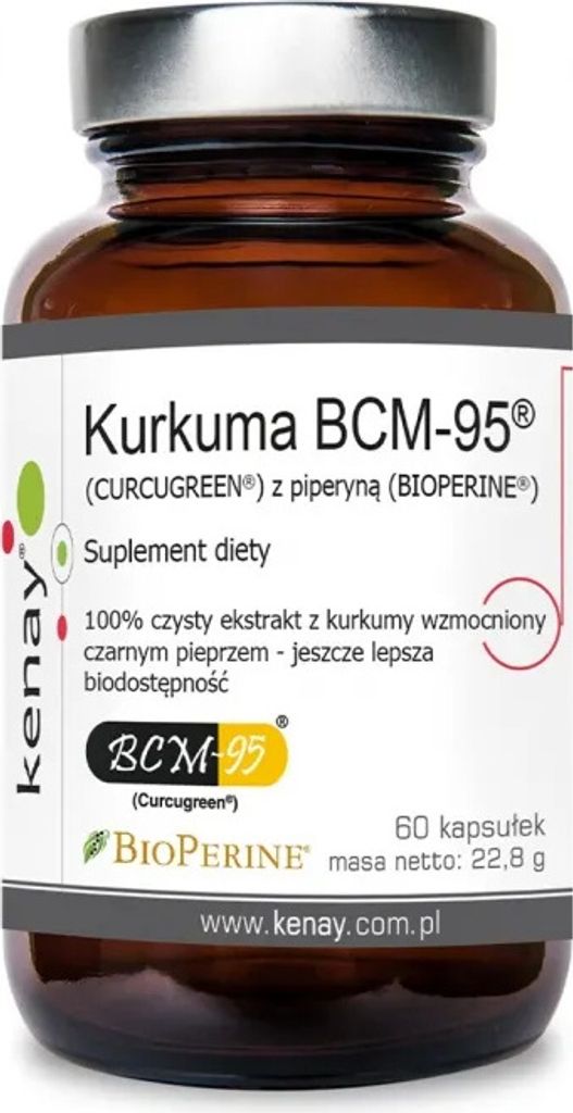 KENAY Kurkuma-Extrakt BCM-95 mit Piperin 60 Kapseln. Produktbild 