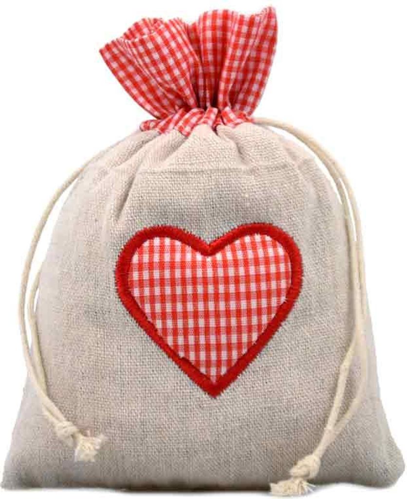 Zirbenduftsäckchen mit Herzmotiv 18x13cm